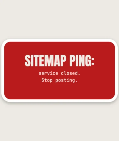 Mailbox: sitemap ping – Stickers