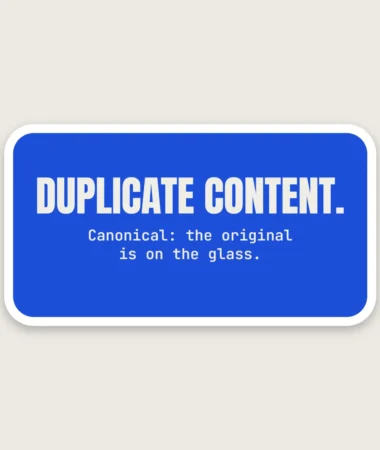 The original is on the glass – Stickers