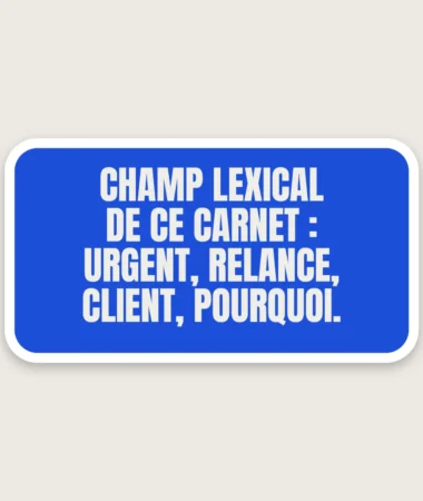 Champ lexical du carnet – Stickers