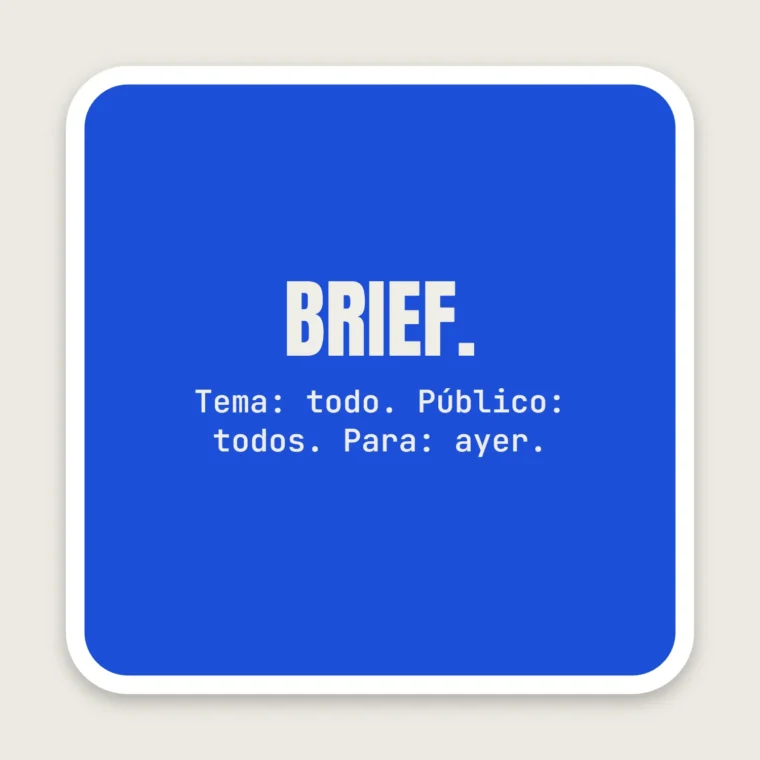 Brief completo – Pegatinas