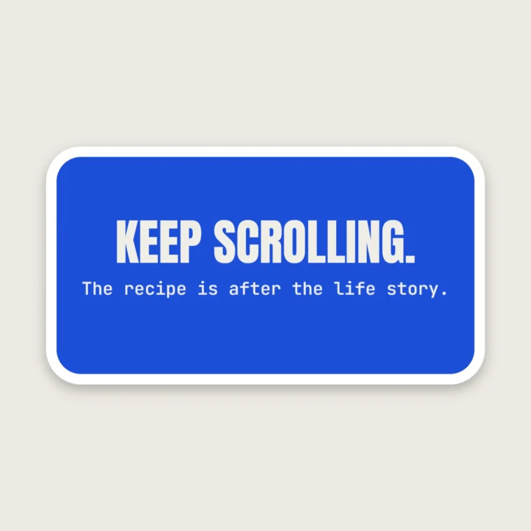 The recipe is below – Stickers