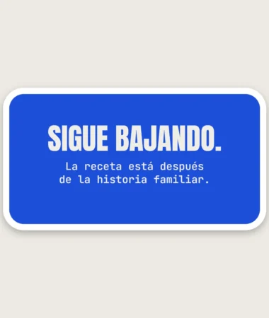 La receta está abajo – Pegatinas