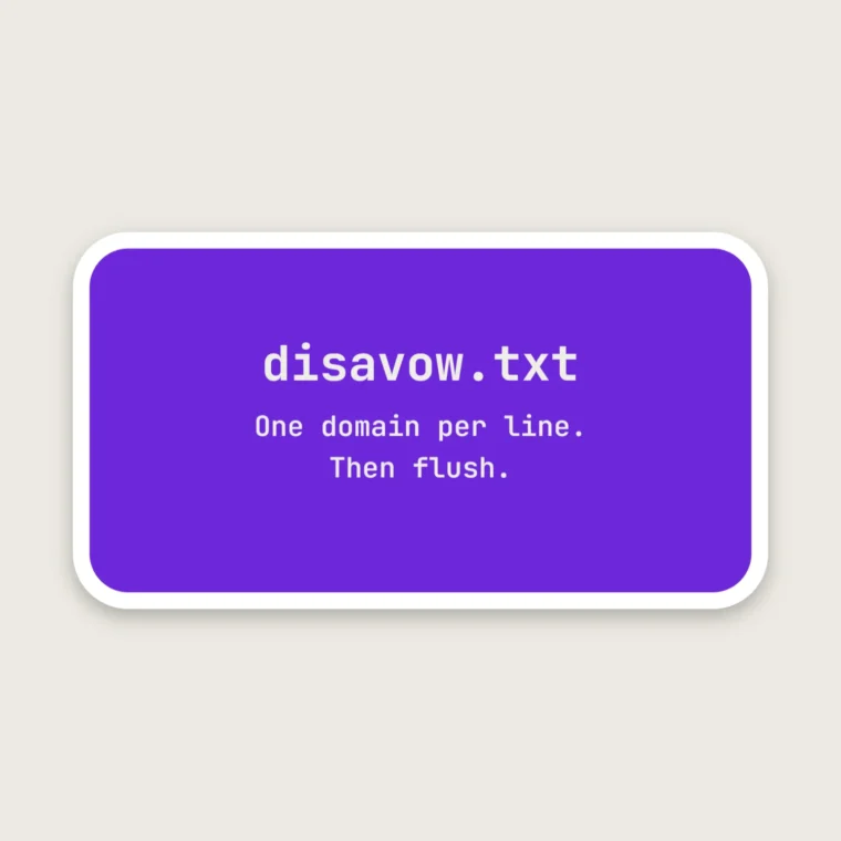 Disavow, flush included – Stickers