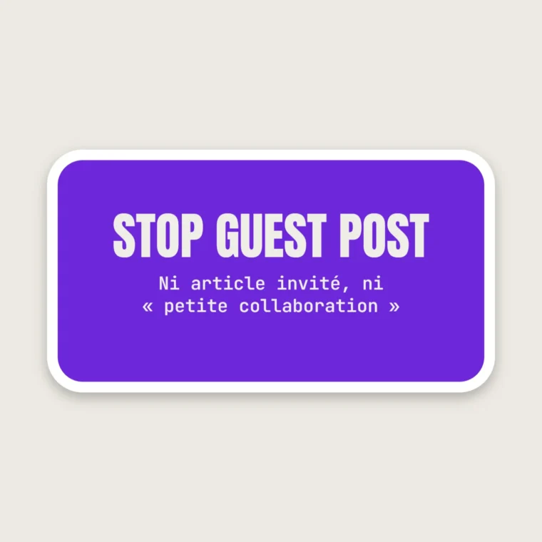 Stop guest post – Stickers