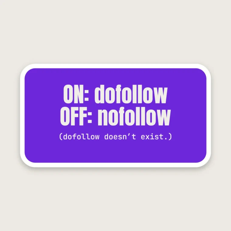 Dofollow switch – Stickers