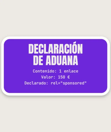Declaración de aduana – Pegatinas