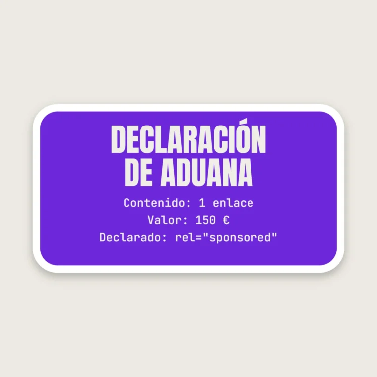 Declaración de aduana – Pegatinas