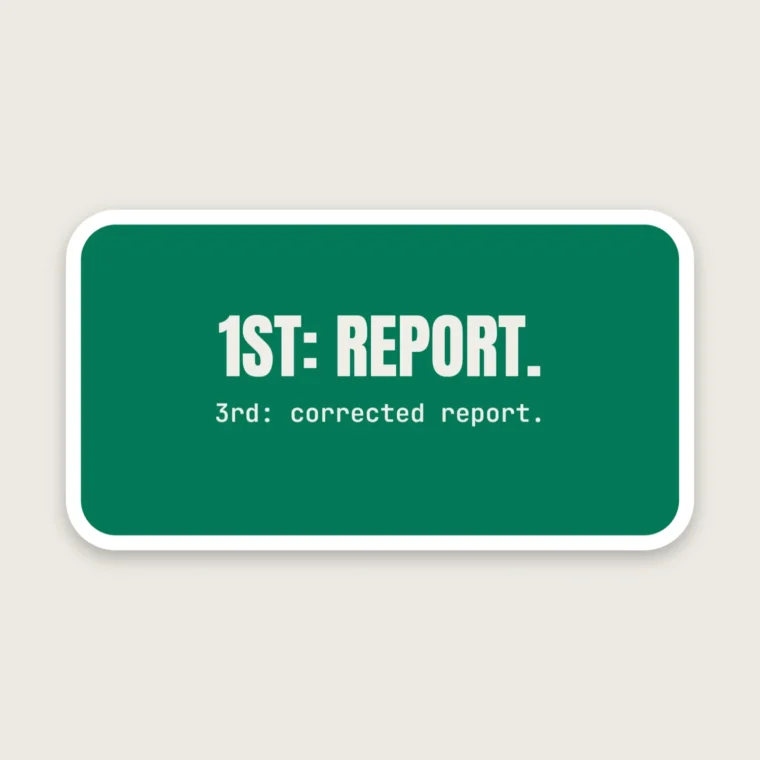 The 1st-of-the-month report – Stickers
