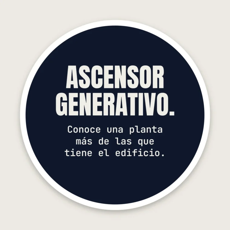 El ascensor generativo – Pegatinas