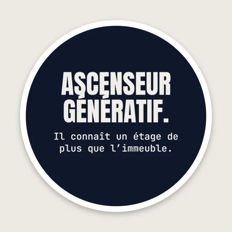 L'ascenseur génératif – Stickers