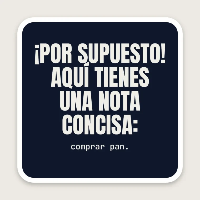 ¡Por supuesto! Aquí tienes un pósit – Pegatinas