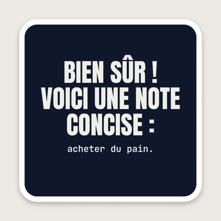 Bien sûr ! Voici un post-it – Stickers