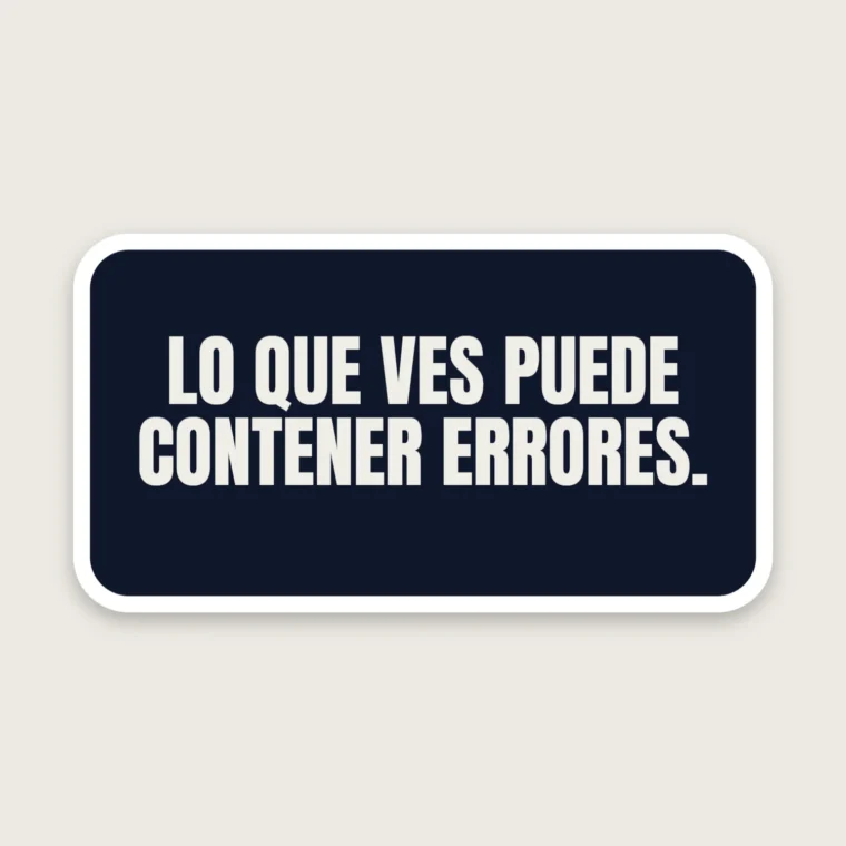 Puede contener errores – Pegatinas
