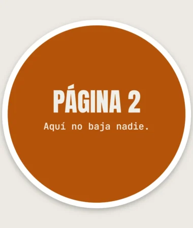 Página 2, aquí no baja nadie – Pegatinas