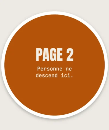 Page 2, personne ne descend – Stickers