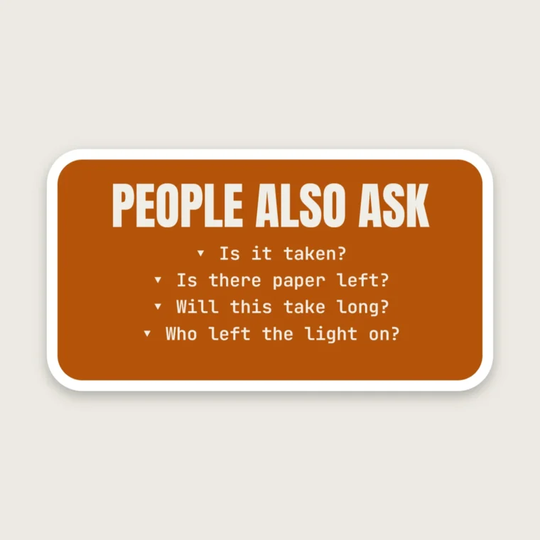 People also ask (at the loo) – Stickers
