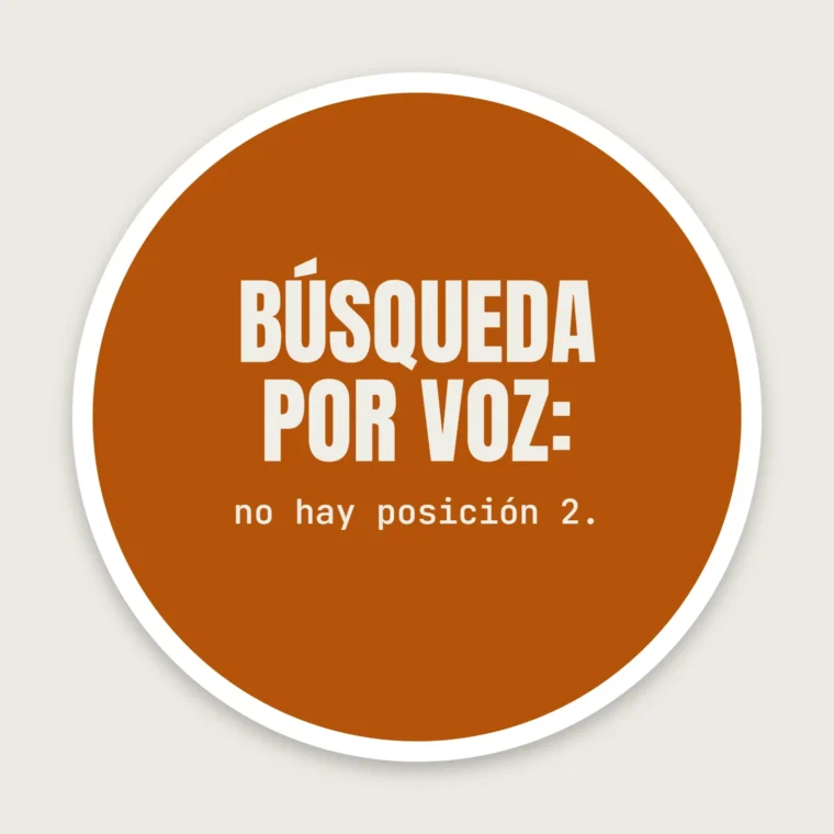 En la búsqueda por voz no hay posición 2 – Pegatinas