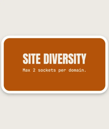 Two sockets per domain – Stickers