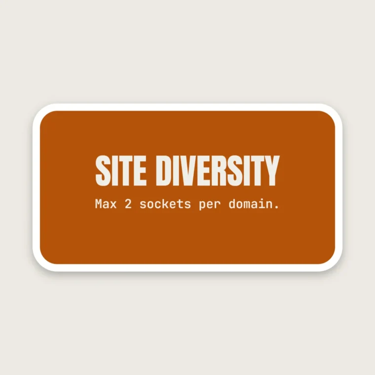 Two sockets per domain – Stickers