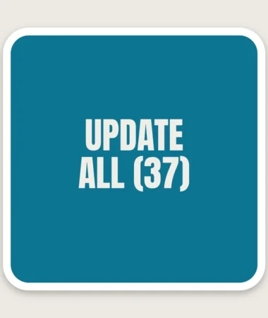 The Update All key – Stickers