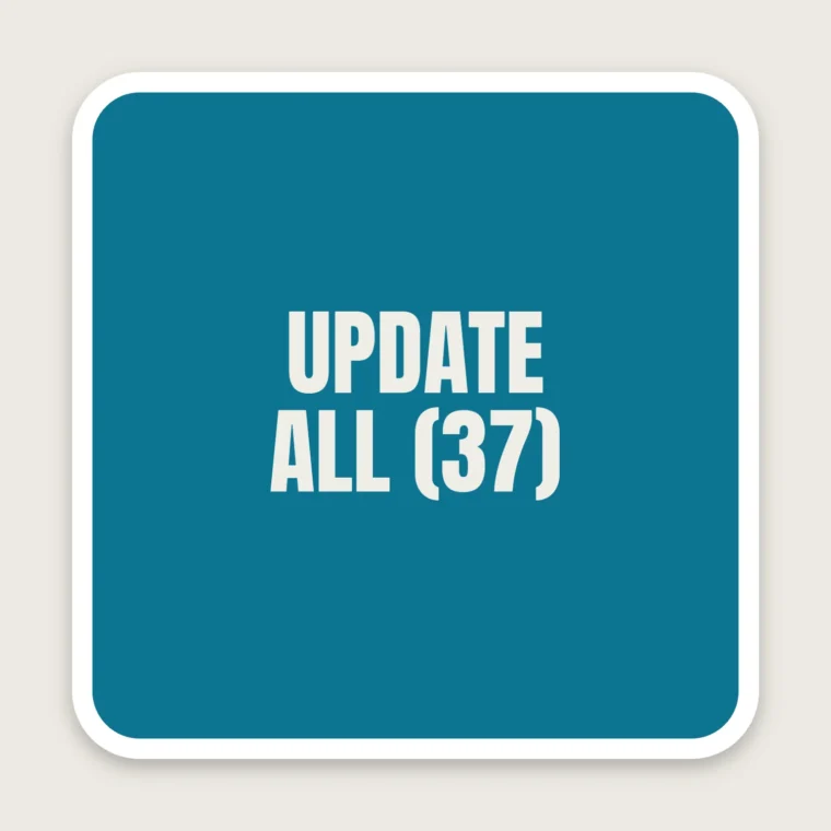 The Update All key – Stickers