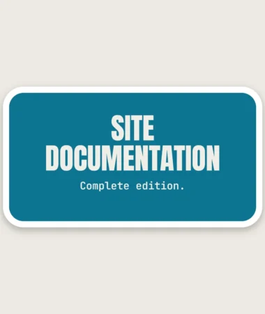The complete documentation – Stickers