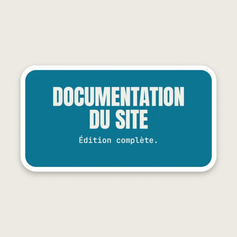 La documentation complète – Stickers