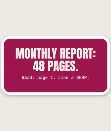 48-page report – Stickers
