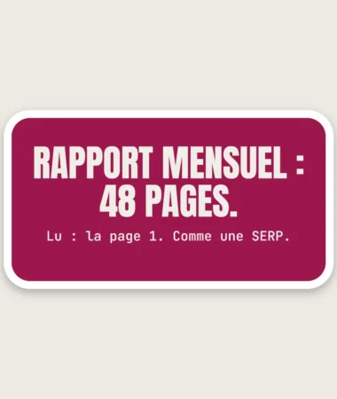 Rapport de 48 pages – Stickers