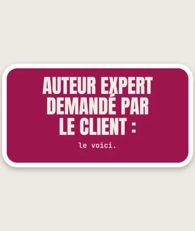 Auteur expert trouvé – Stickers