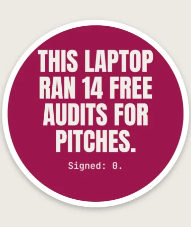 Fourteen free audits – Stickers