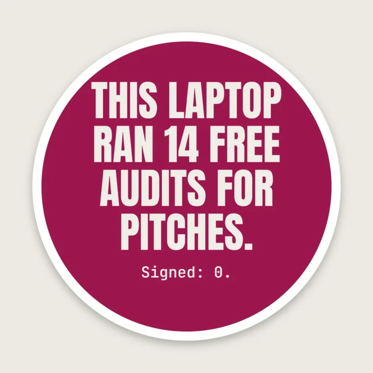 Fourteen free audits – Stickers