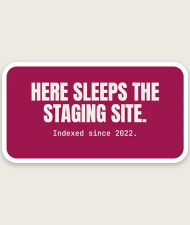 Indexed staging – Stickers