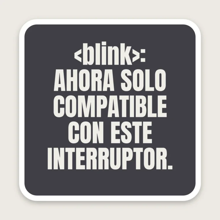 <blink>, versión hardware – Pegatinas