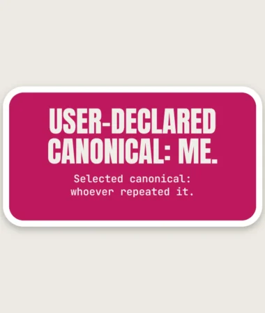 User-declared canonical: me – Stickers