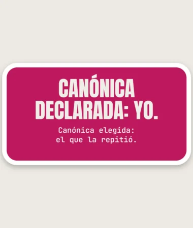 Canónica declarada: yo – Pegatinas