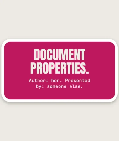 Document properties – Stickers