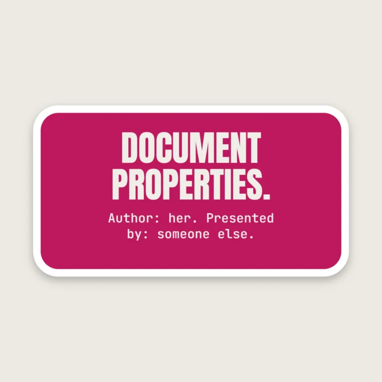 Document properties – Stickers