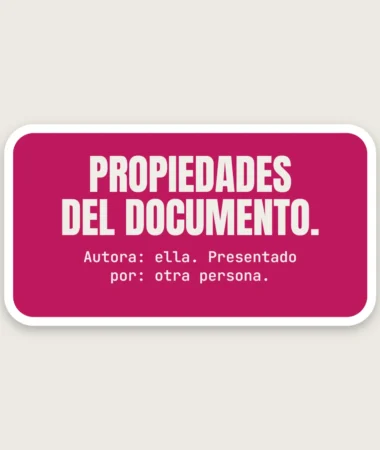 Propiedades del documento – Pegatinas