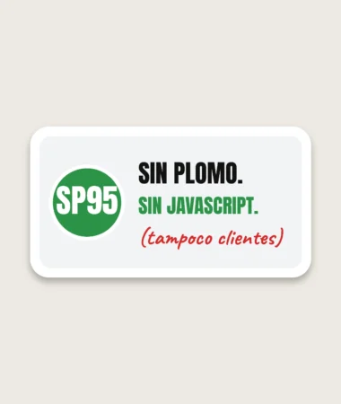 Sin plomo – Pegatinas