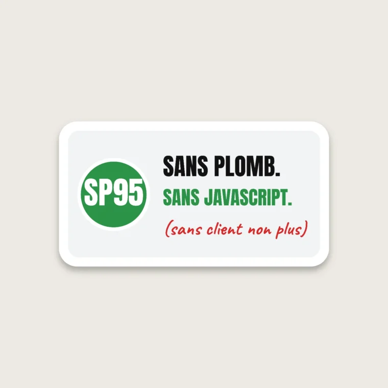 Sans plomb – Stickers
