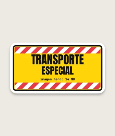 Transporte especial – Pegatinas
