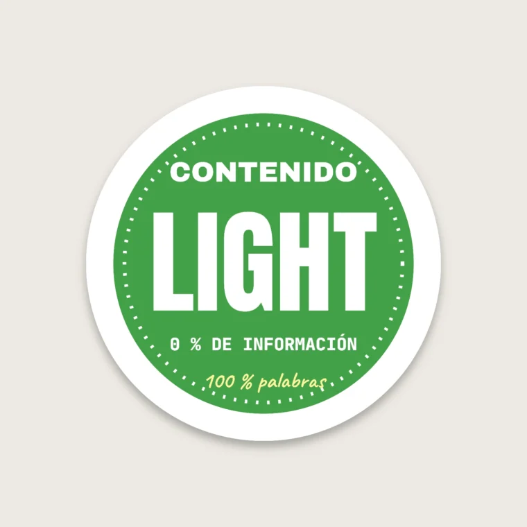 Contenido light – Pegatinas