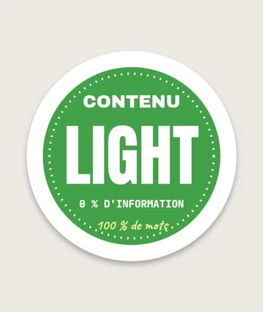 Contenu light – Stickers