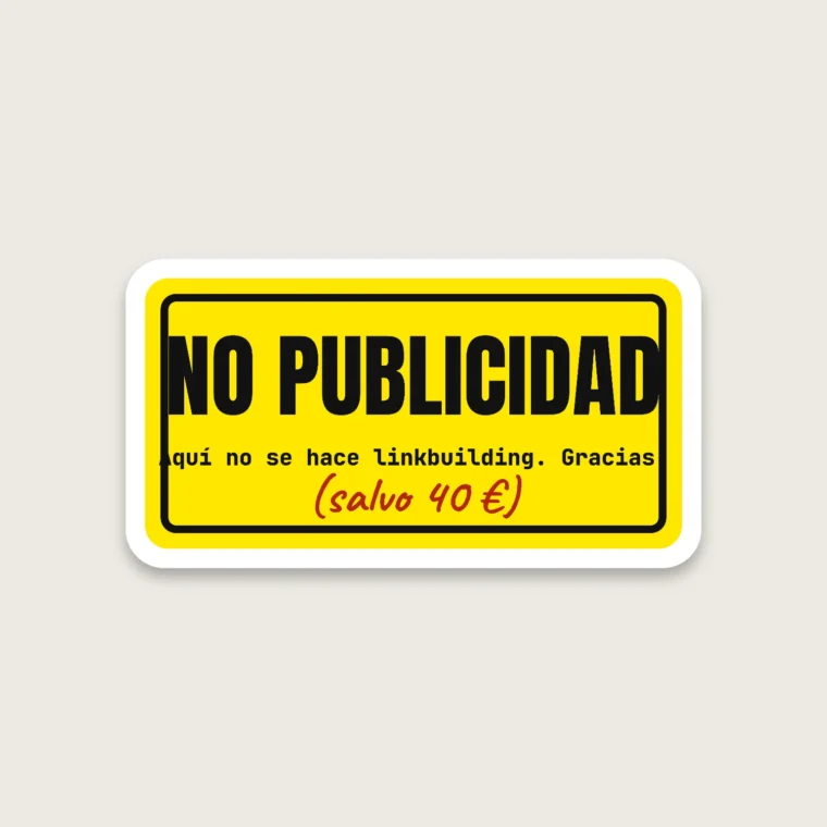 No publicidad – Pegatinas