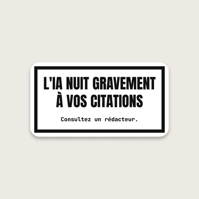 Avertissement – Stickers