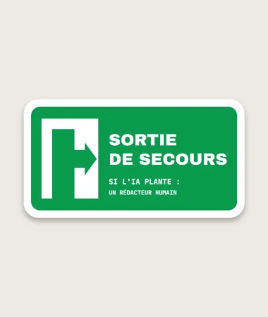 Sortie de secours – Stickers