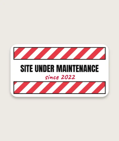 Maintenance – Stickers