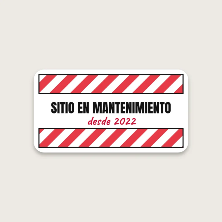 Mantenimiento – Pegatinas
