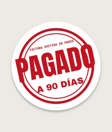 Pagado a 90 días – Pegatinas